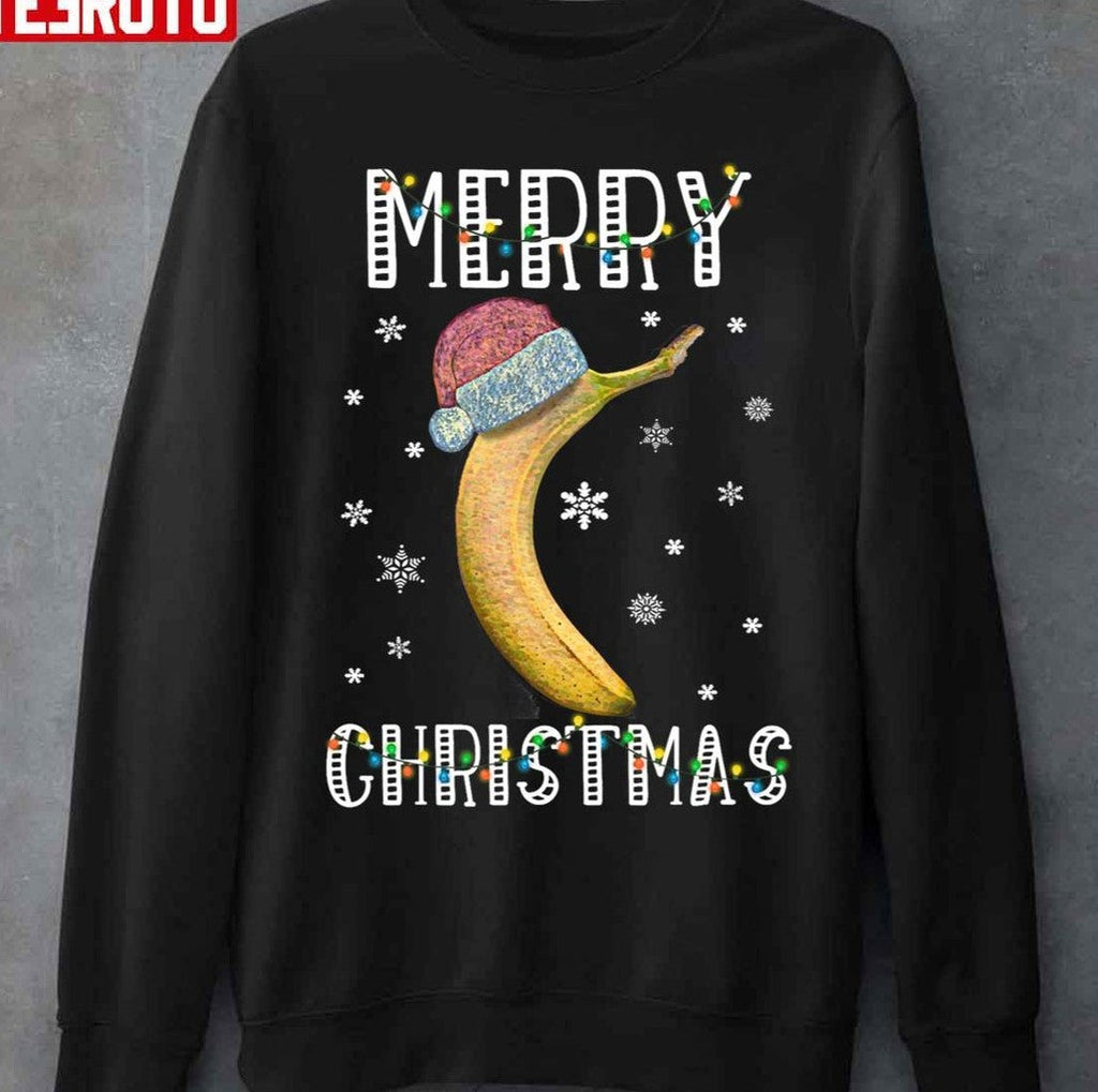 Santa Banana Merry Christmas Unisex T-Shirt