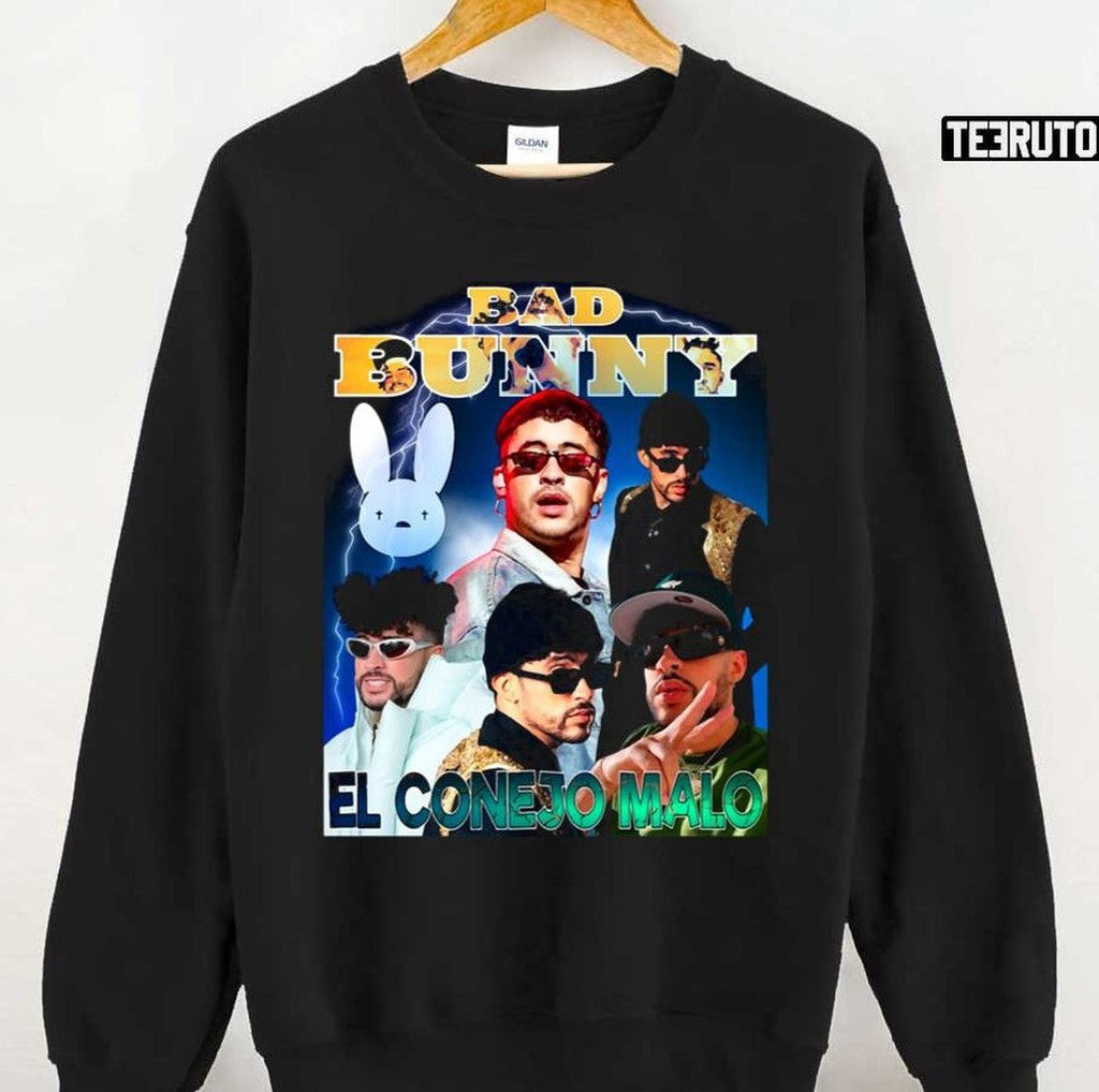 Bad Bunny Rapper Latin Music Vintage Bootleg 90s Unisex T-Shirt