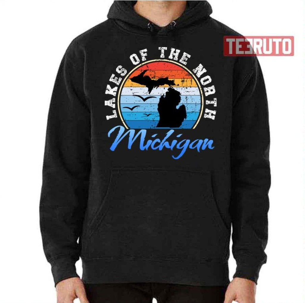 Sunset Design Lakes Of The North Michigan Unisex T-Shirt