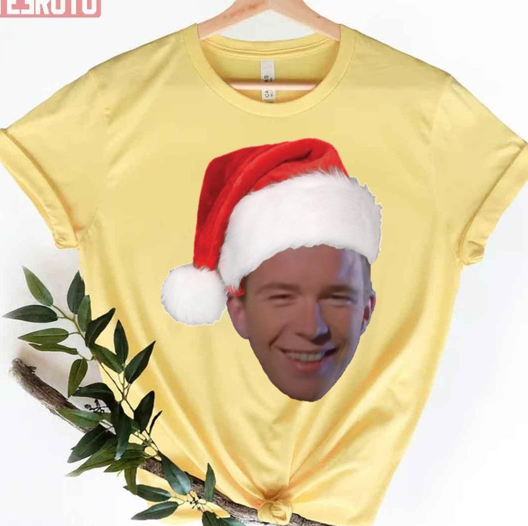 Santa Rick Astley Christmas Unisex T-Shirt