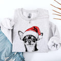 Chihuahua, Santa, Dog, Christmas, Dog Lover, Pet Sweatshirt, Crew Neck, Women's, Crewneck