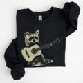 Raccoon Playing A Guitar, Funny Animals Sweatshirt Casual Comfort Womenswear ComfortableÂ Graphic