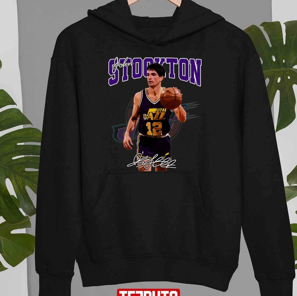 Basketball Signature John Stockton Legend Vintage Retro 80s Unisex T-Shirt