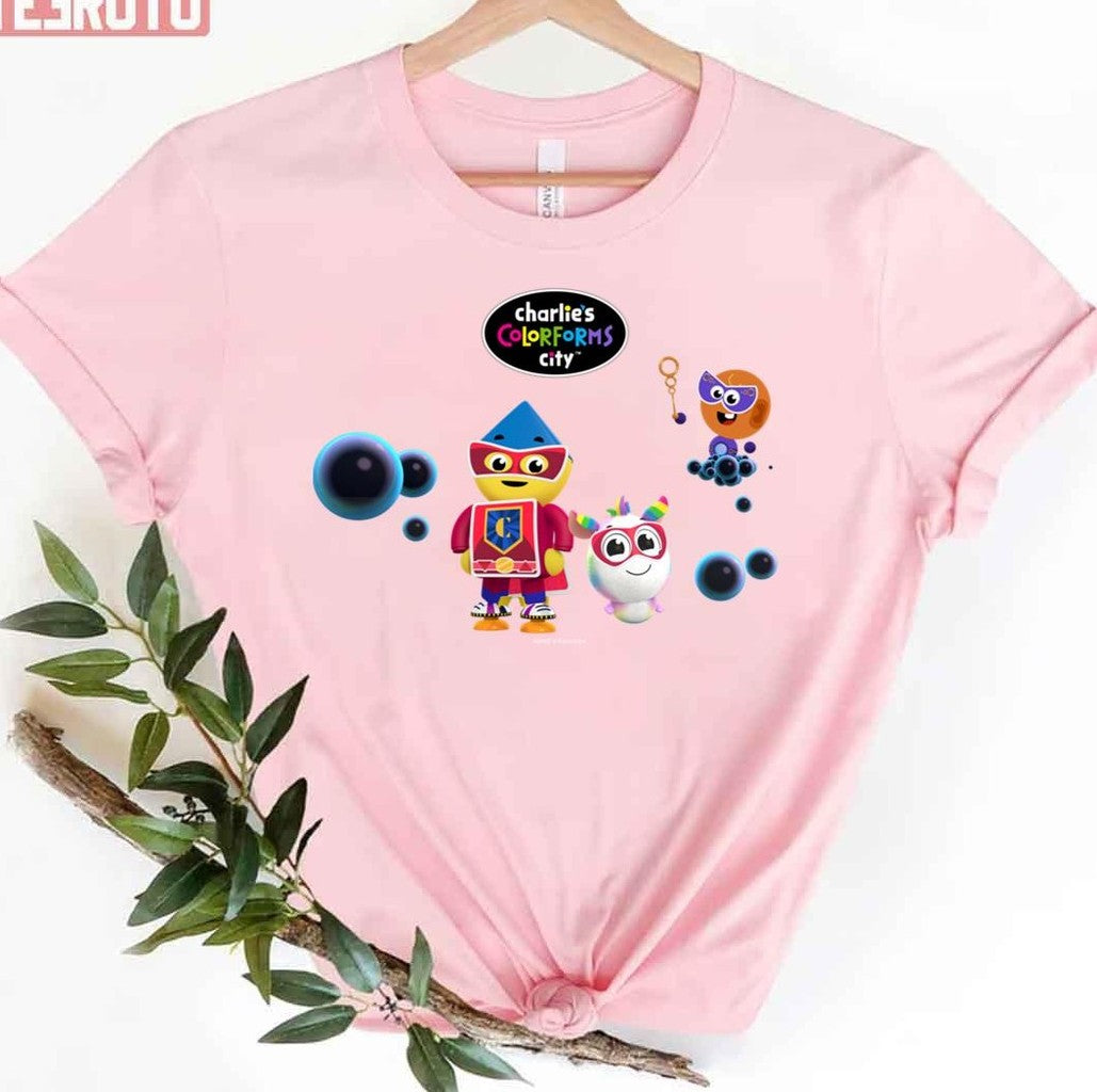 Super Charlie &amp; Bubble Face Charlie's Colorforms City Unisex T-Shirt