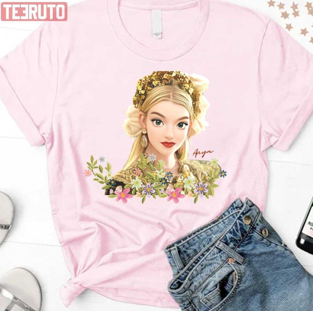 Anya Taylor-Joy With Flowers Fanart Unisex T-Shirt Unisex T-Shirt