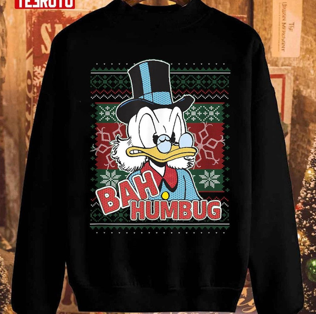 Scrooge Mcduck Bah Hunbug Christmas Duck Unisex Sweatshirt