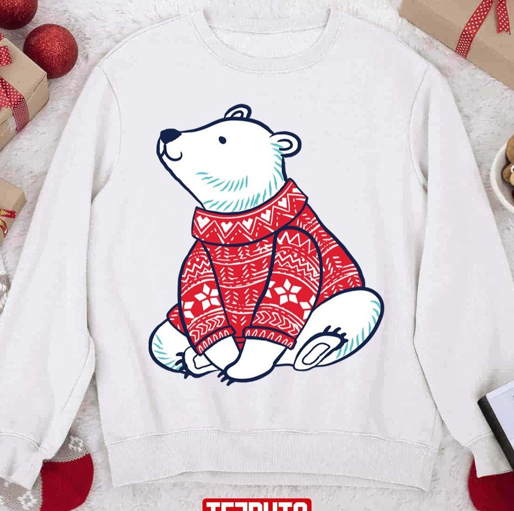 Polar Bears Ready For Christmas Unisex Sweatshirt