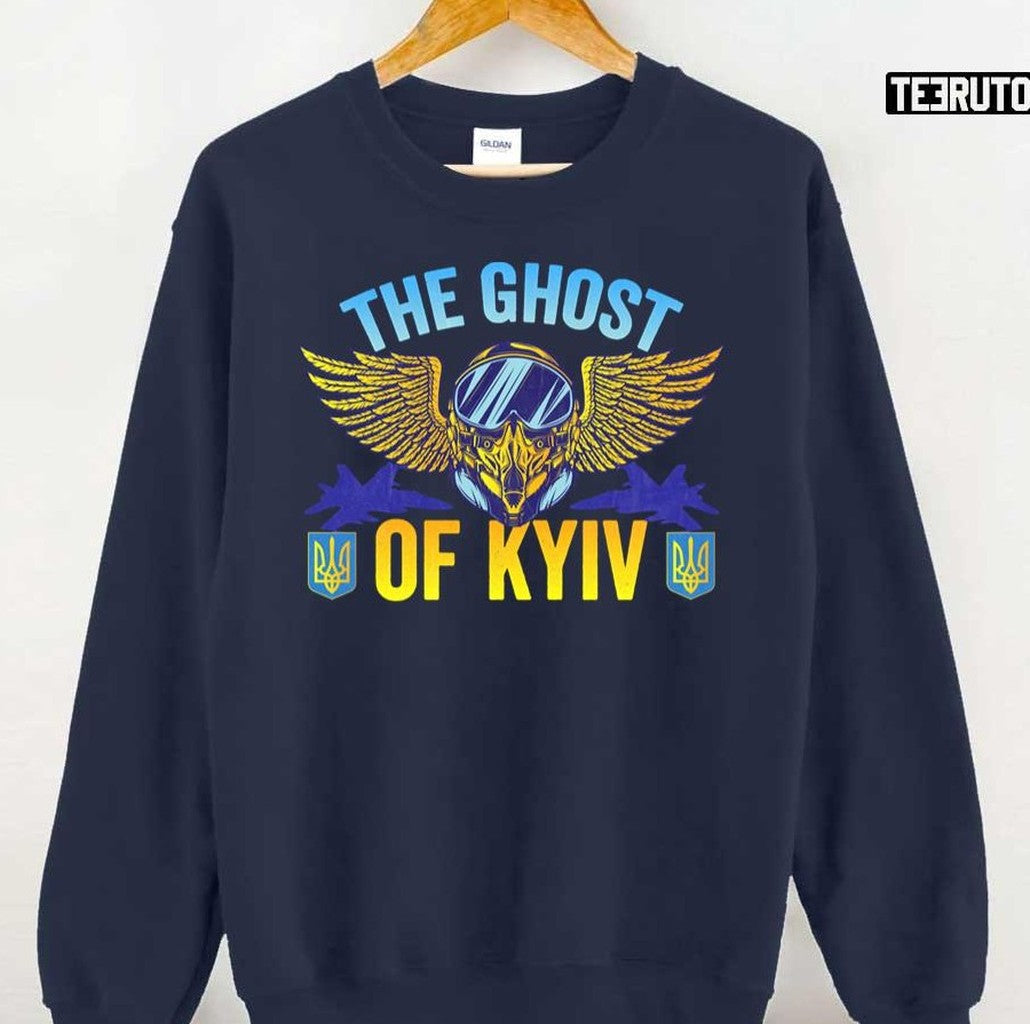 The Ghost Of Kyiv Stand With Ukraine Ace Fighter Pilot Unisex T-Shirt