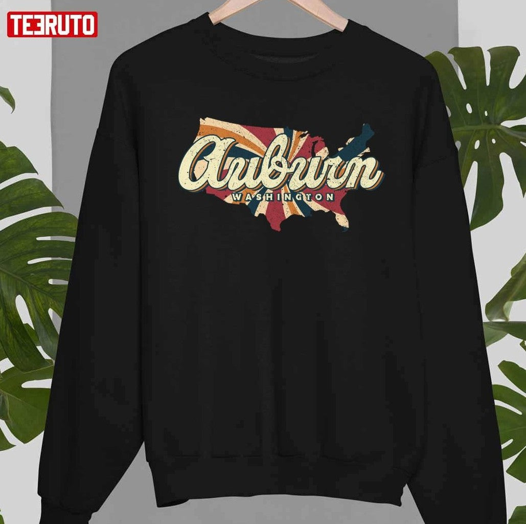 Auburn Washington Hometown Retro Unisex T-Shirt