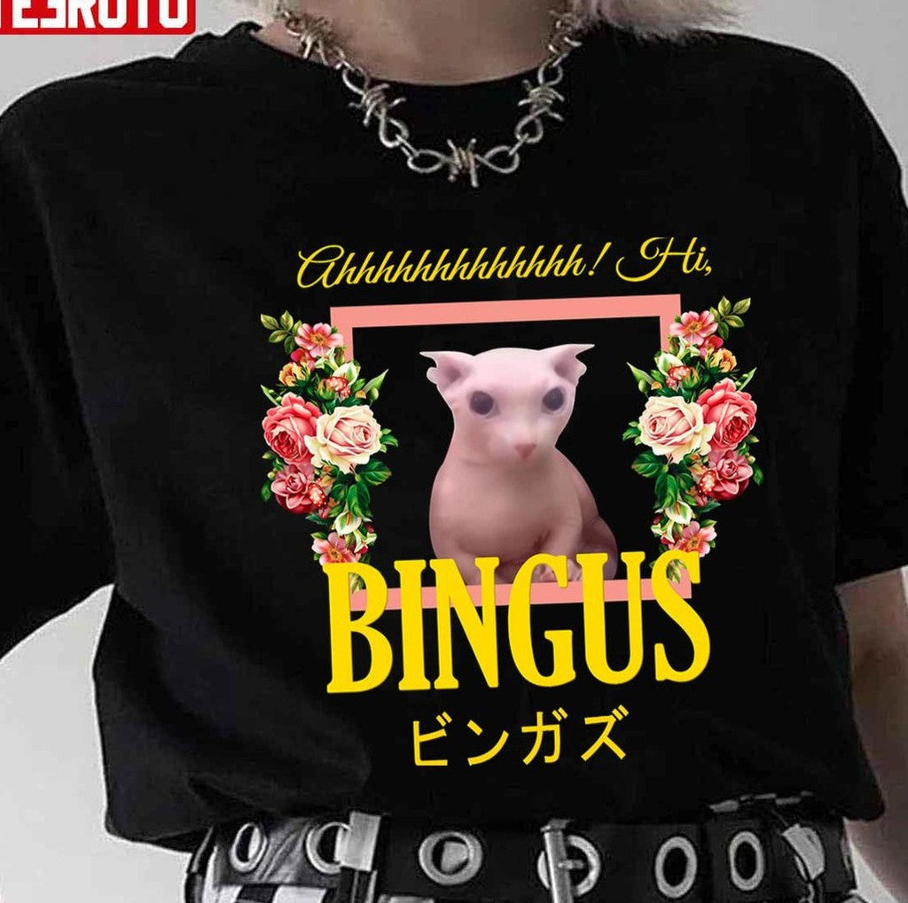 Bingus Floral Aesthetic Ahhhh Hi Unisex T-shirt