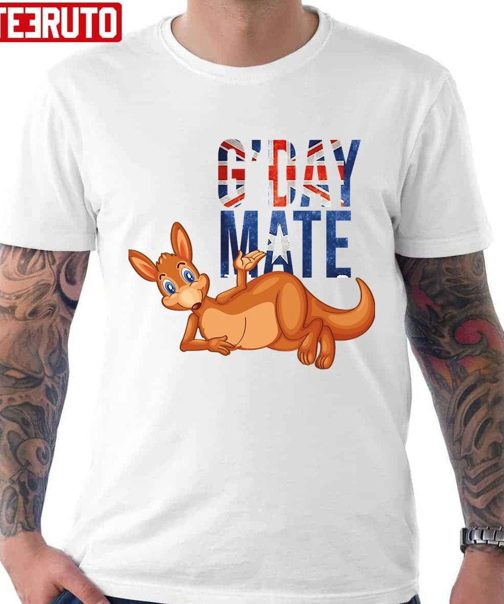 Australia G'day Mate Funny Kangaroo Unisex T-Shirt