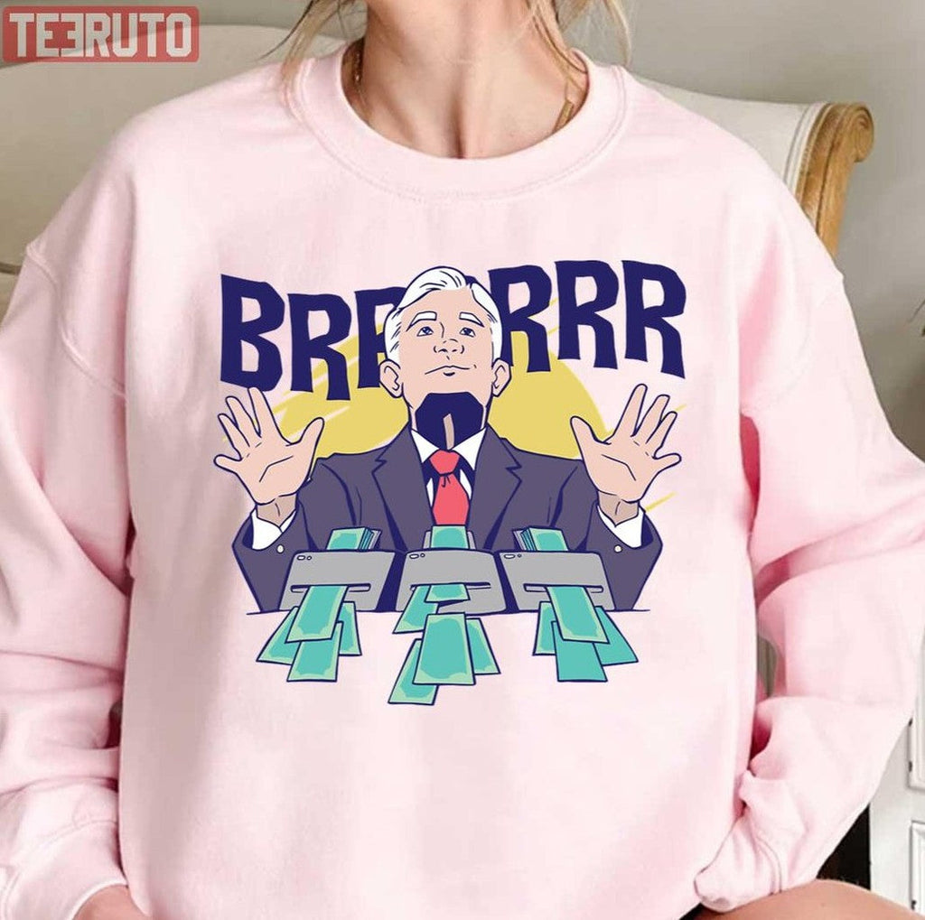 Money Printer Goes Brrr Fed Boss Jerome Powell Corona Crash Stock Market Unisex T-Shirt