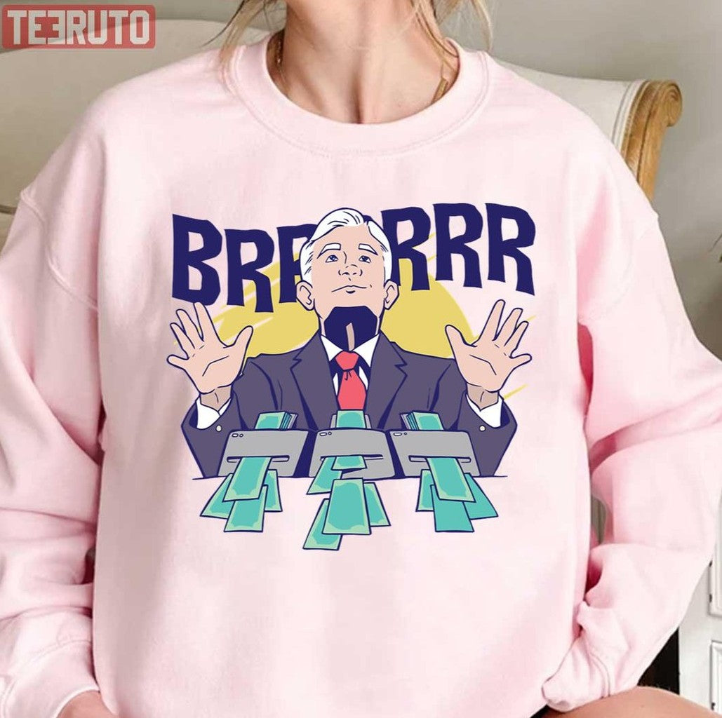 Money Printer Goes Brrr Fed Boss Jerome Powell Corona Crash Stock Market Unisex T-Shirt