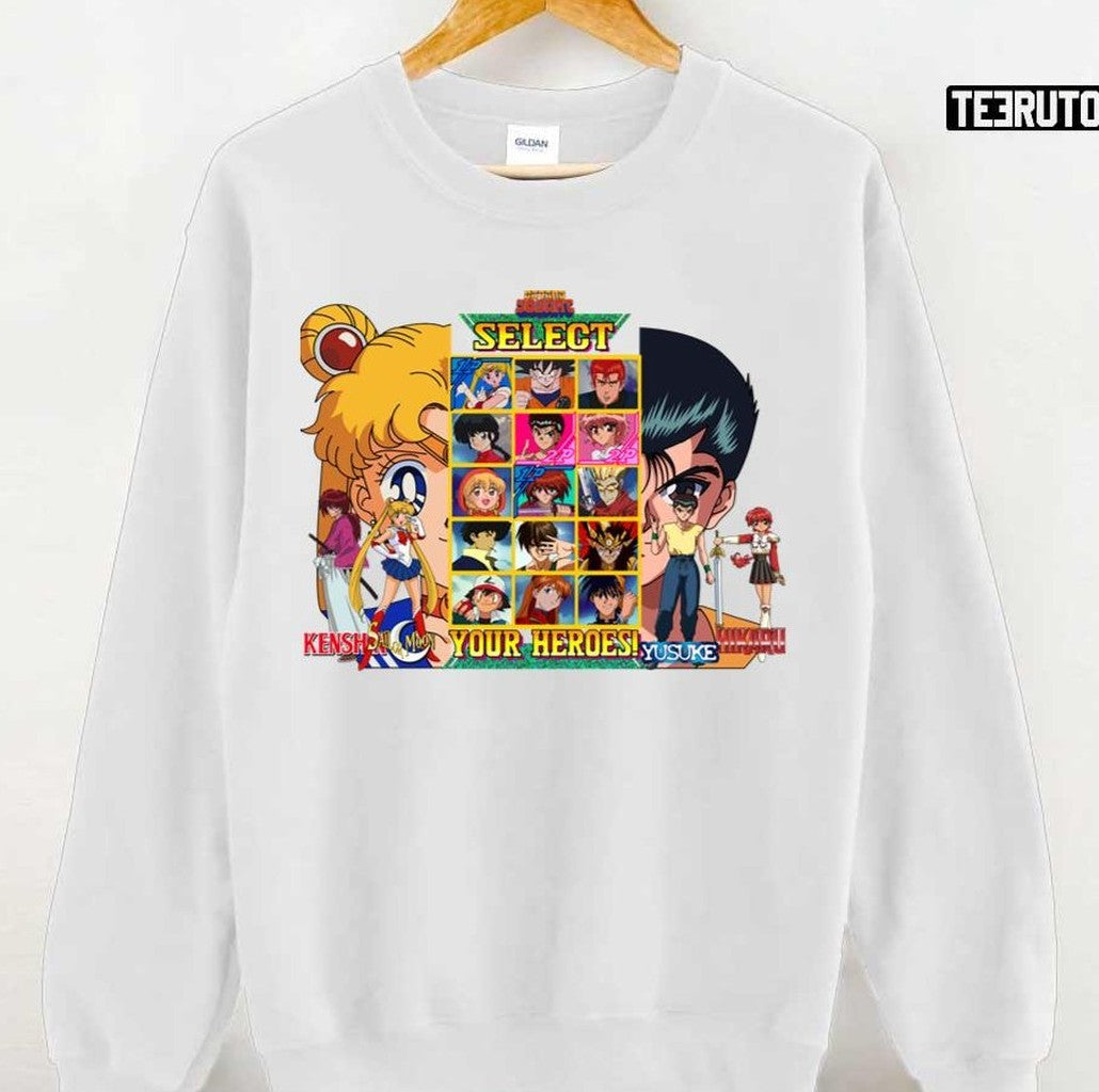 Anime Select Your 90s Heroes Sailor Moon Yusuke Unisex T-shirt