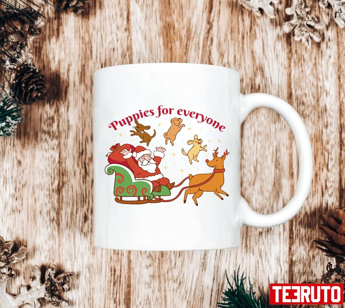 Santa's Sliding Puppies Bringing Joy To Everyone This Christmas Unisex Sweatshirt