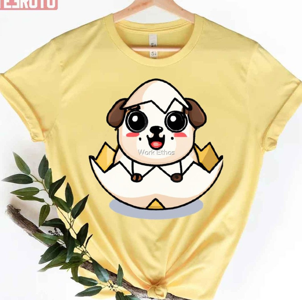 Baby Pug Dog In The Egg Unisex T-Shirt
