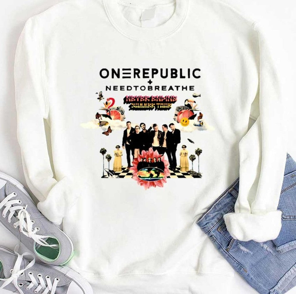 Needtobreathe Never Ending Summer Tour 2022 Onerepublic Unisex Sweatshirt
