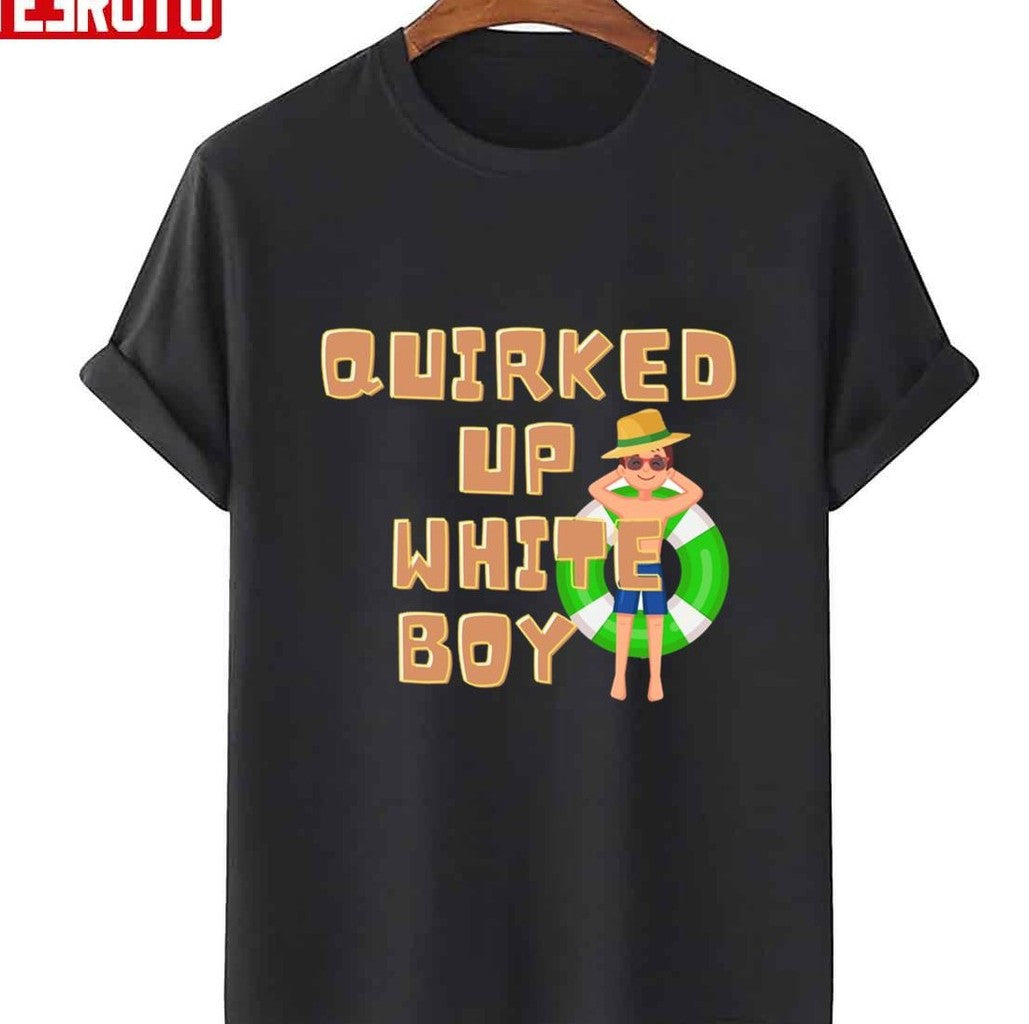Quirked Up White Boy Art Unisex T-Shirt