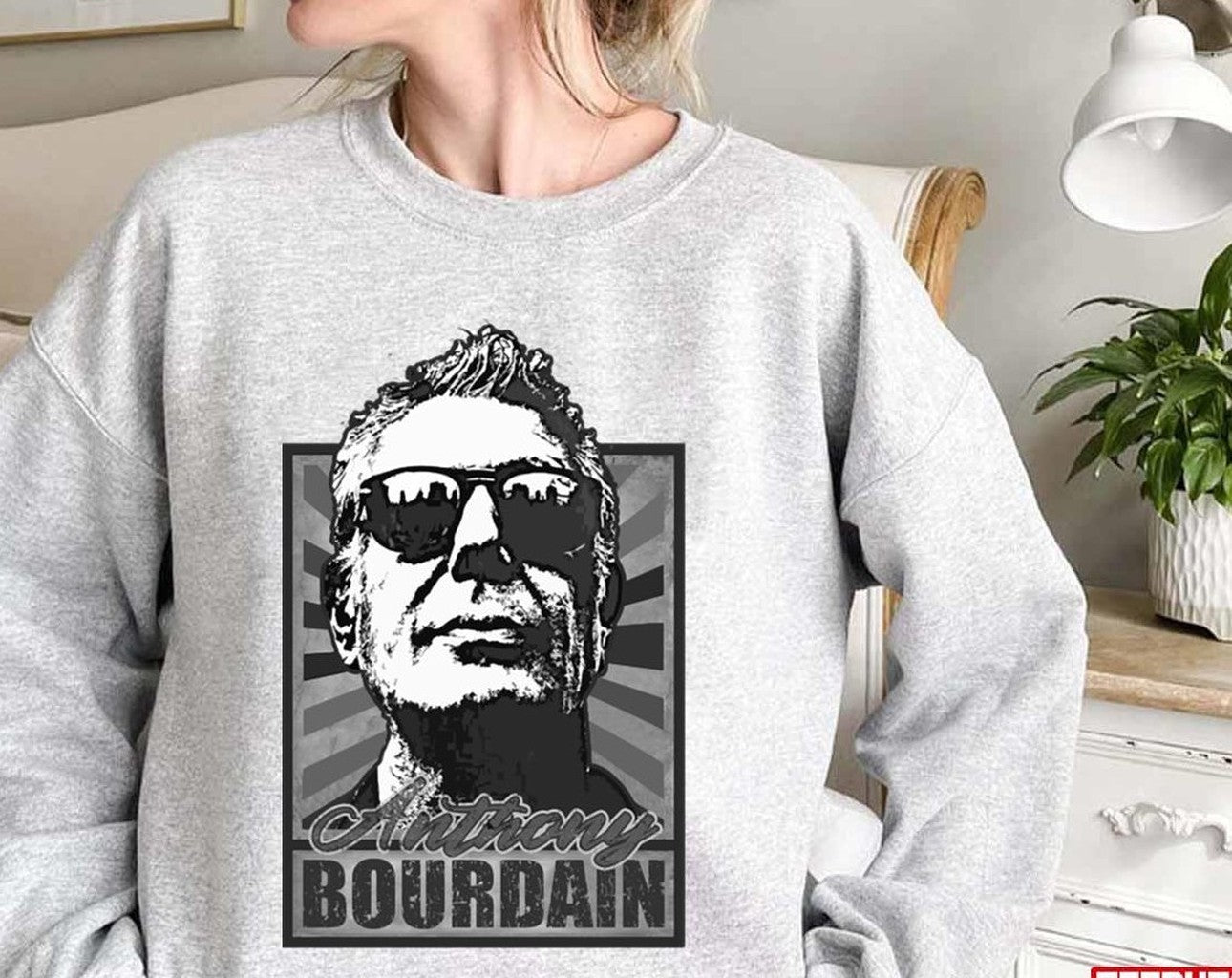 Anthony Bourdain Black And White Unisex Sweatshirt