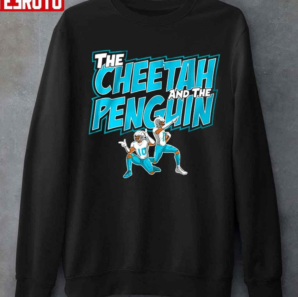The Cheetah And The Penguin Miami Dolphins Unisex T-shirt