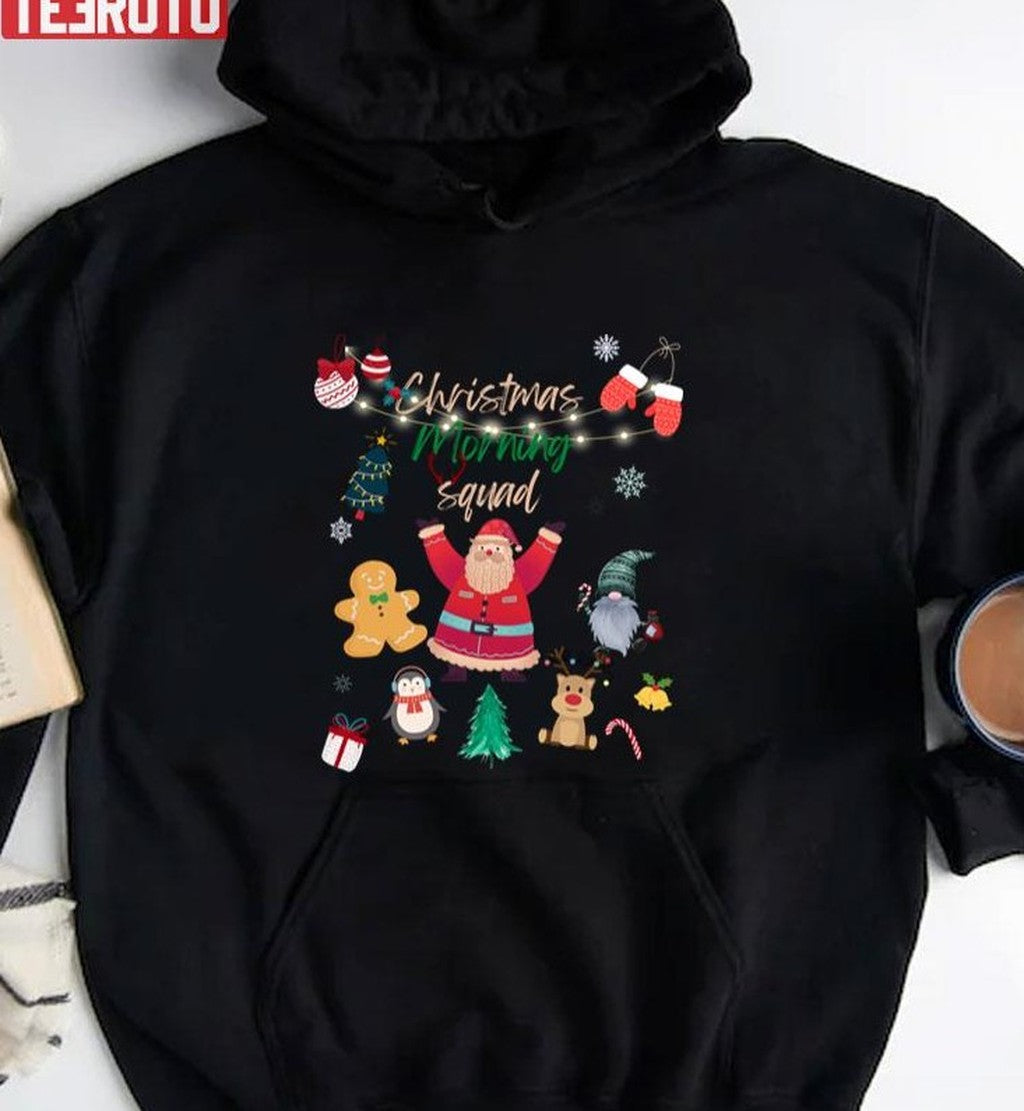 Squad Family Xmas Holidays Morning Artwork Unisex Sweatshirt