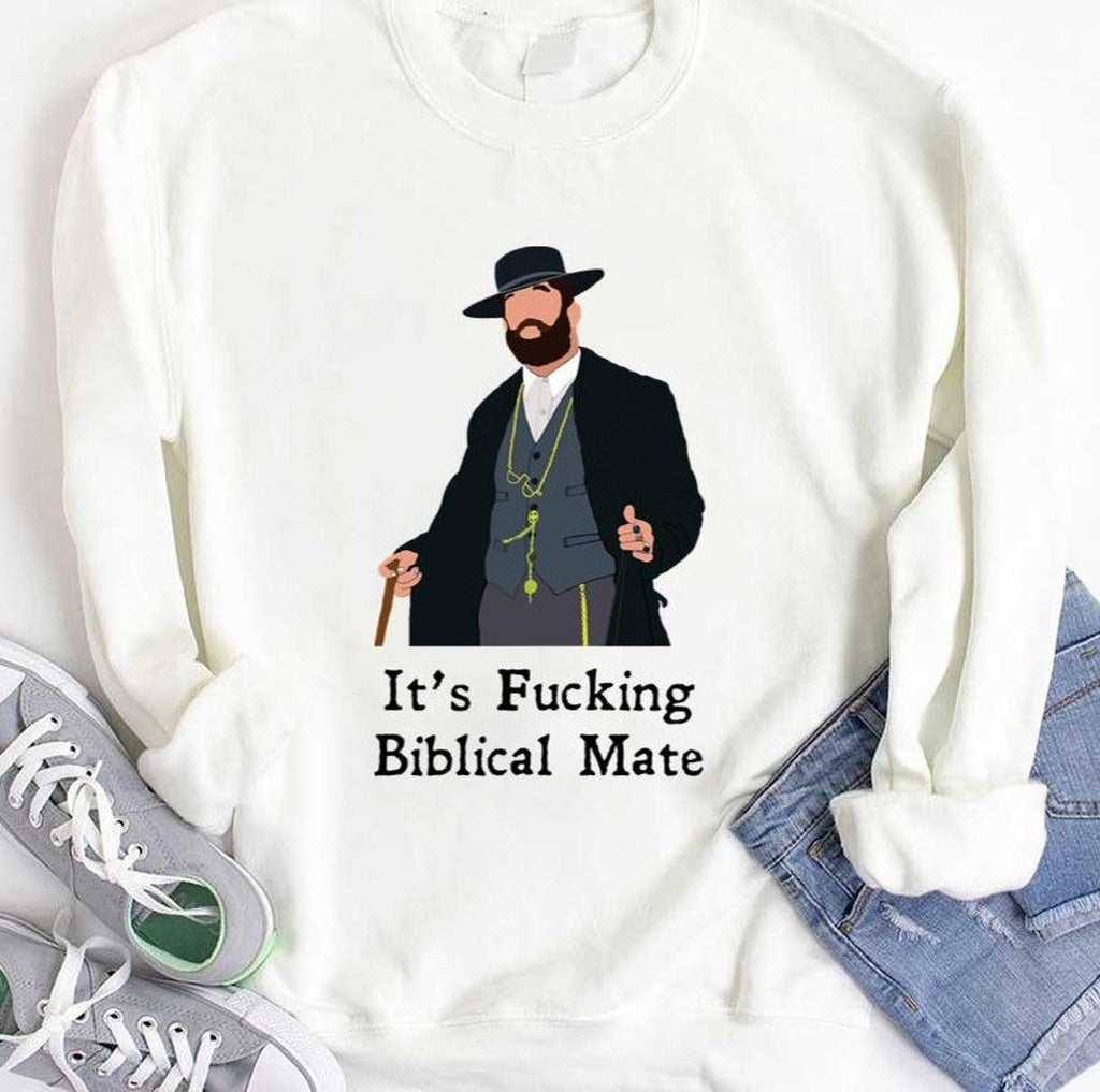 Biblical Black It's Fucking Biblical Mate Peaky Blinders Unisex Hoodie