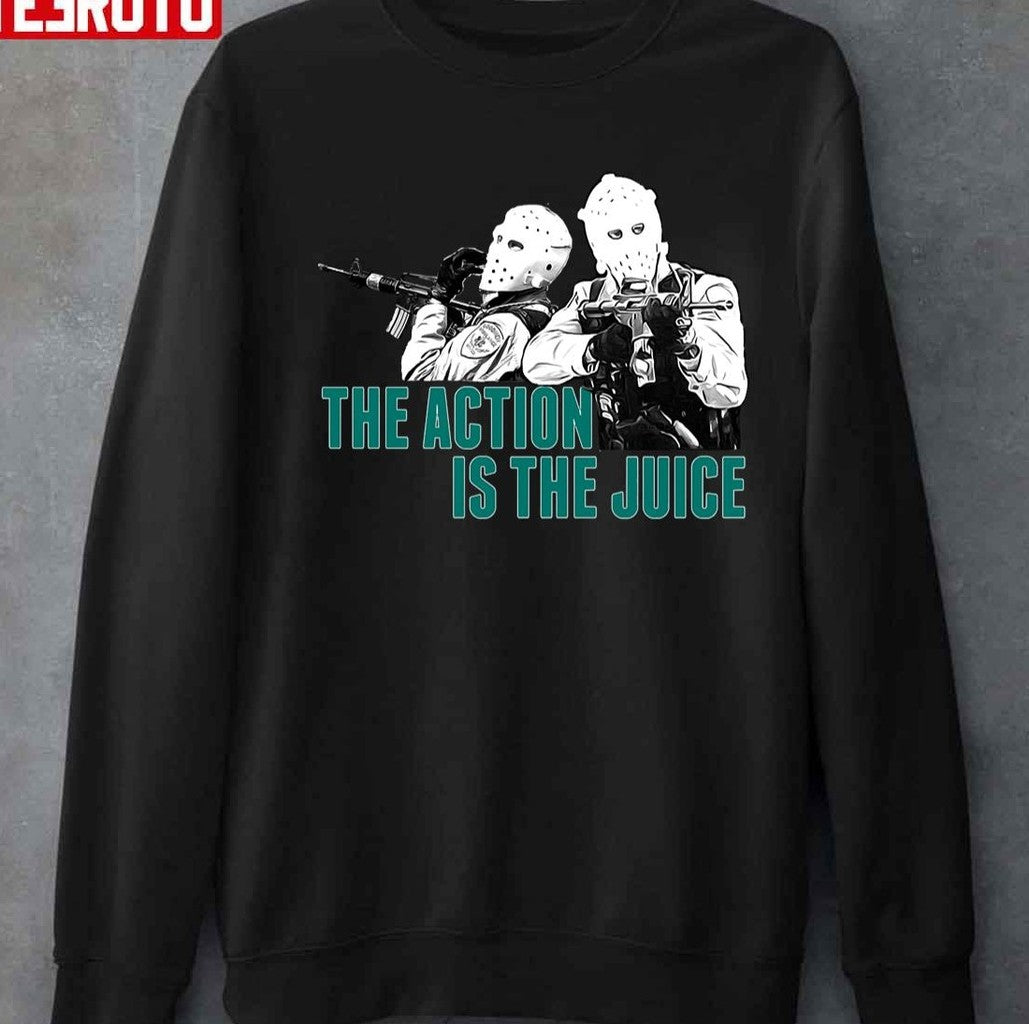 The Action Is The Juice Heat Jon Voight Movie Vintage Retro Unisex T-shirt