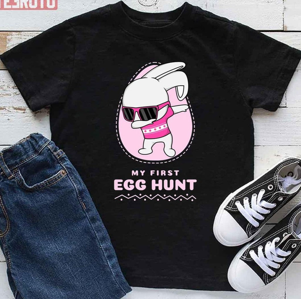 My First Egg Hunt Easter Egg Hunt Pink Kid T-Shirt