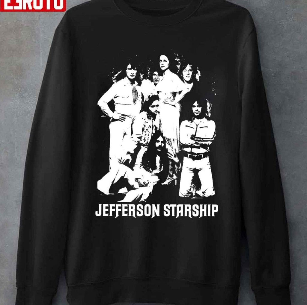 Picture Vintage American Music Band Jefferson Starship Bw Graphic Unisex T-Shirt