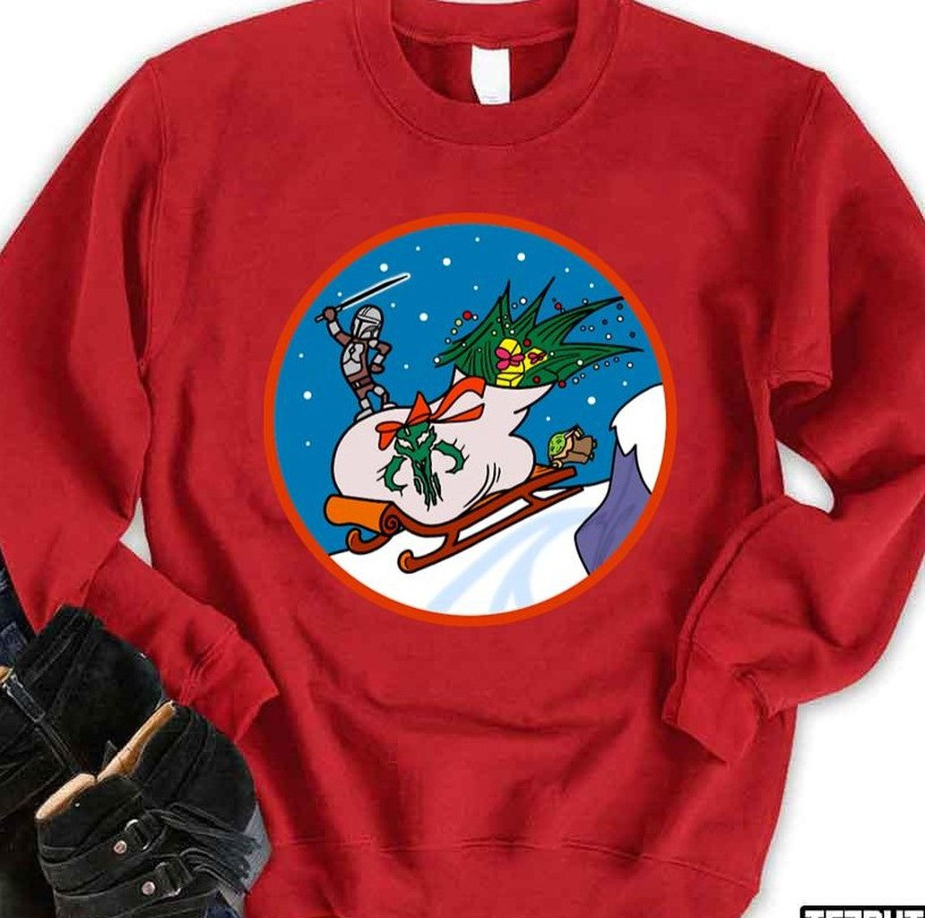 Saving Christmas Rounded Grinch Unisex T-Shirt