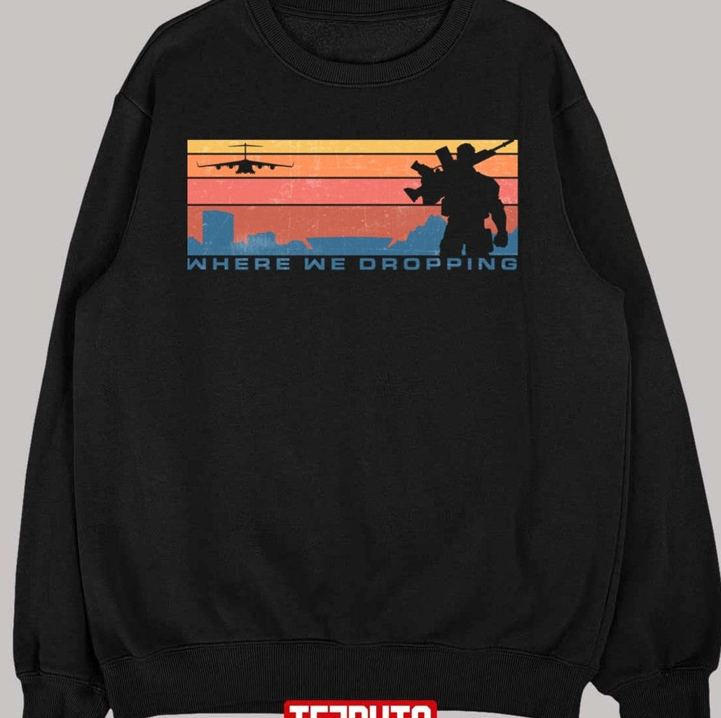 Modern Warfare Warzone Where We Dropping Vintage Unisex T-shirt