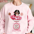 Bernese Mt. Dog Is My Valentine Pink Unisex Sweatshirt