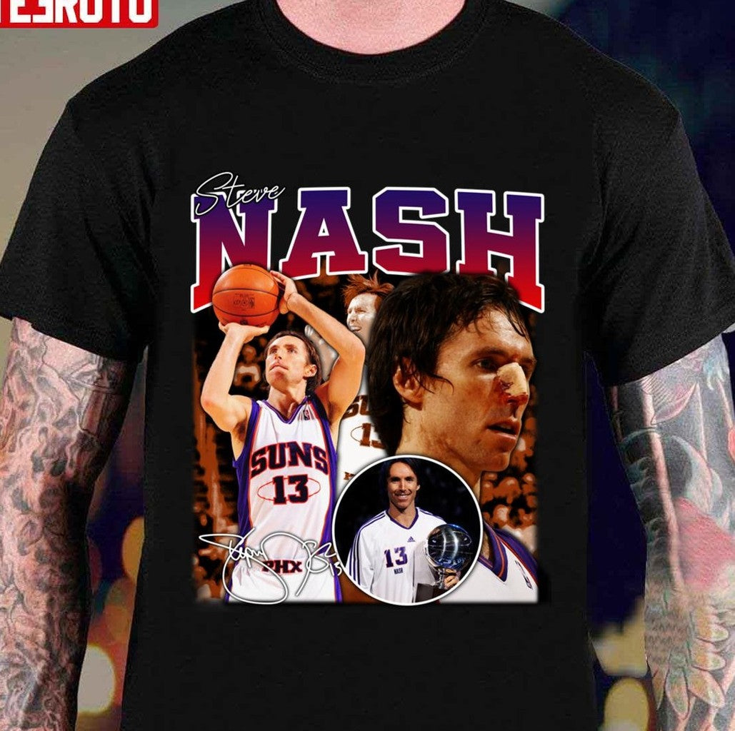 Basketball Legend Mvp Steve Nash Phoenix Signature Vintage Retro Unisex T-shirt