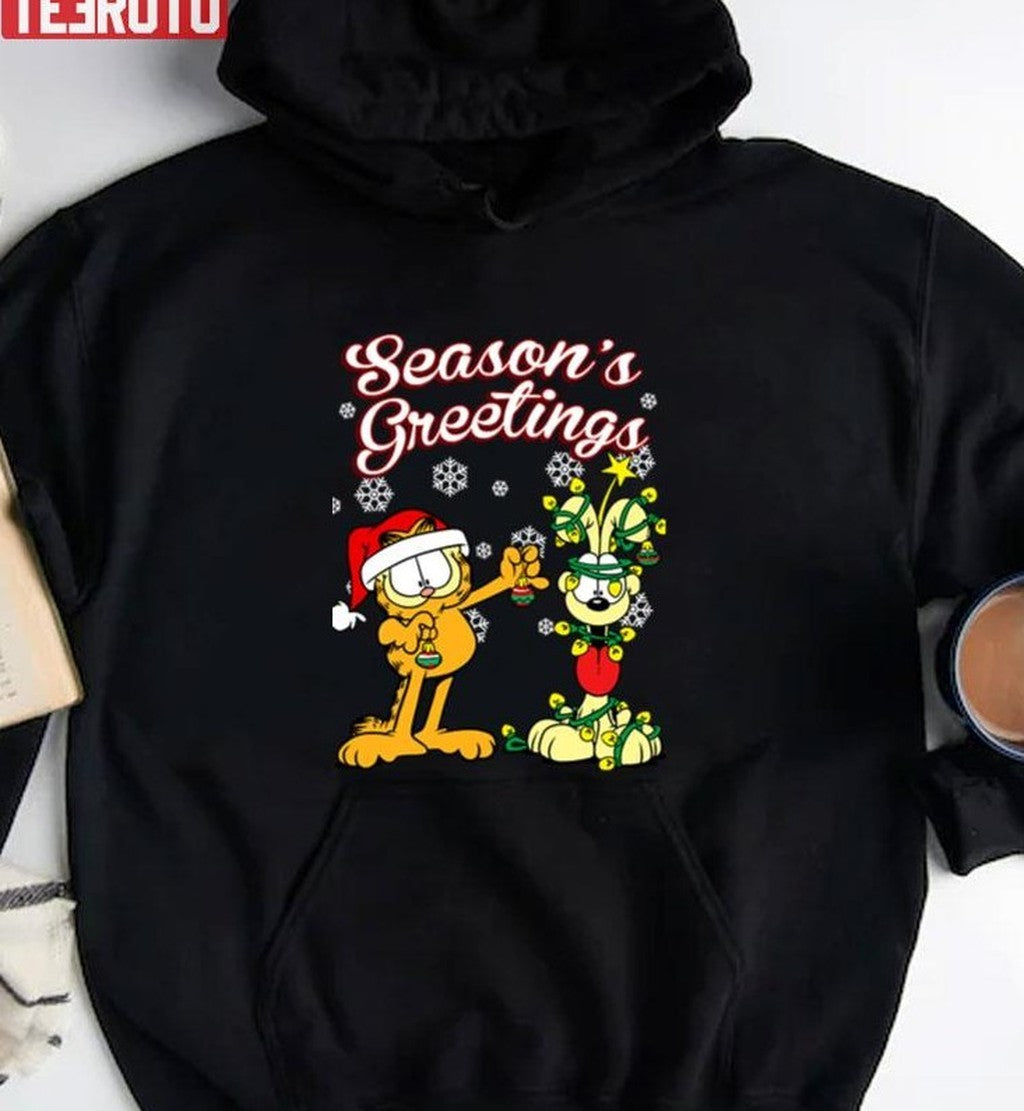Season's Greetings Garfield Christmas Unisex Sweatshirt
