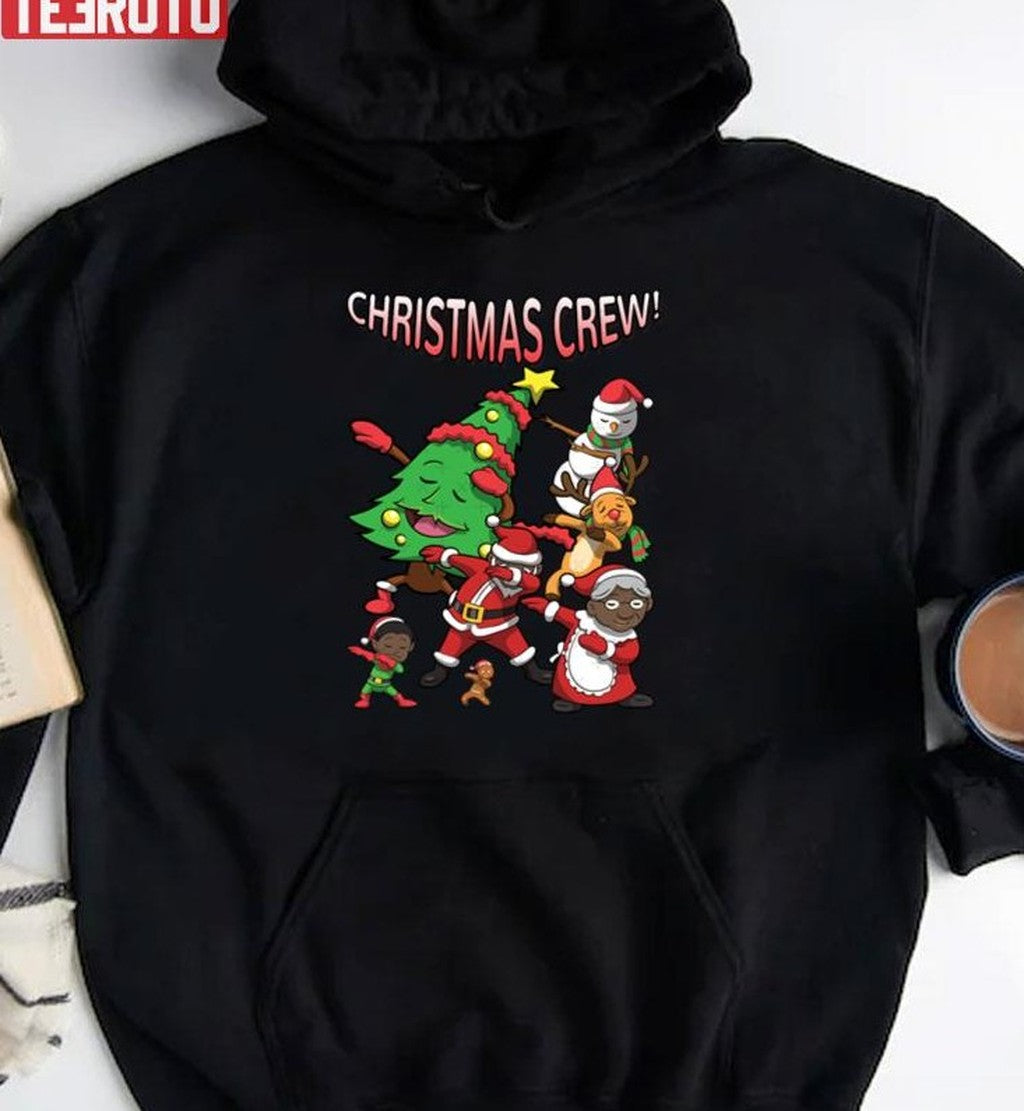 Santa And The Christmas Crew Dab For The Holidays Unisex Sweatshirt