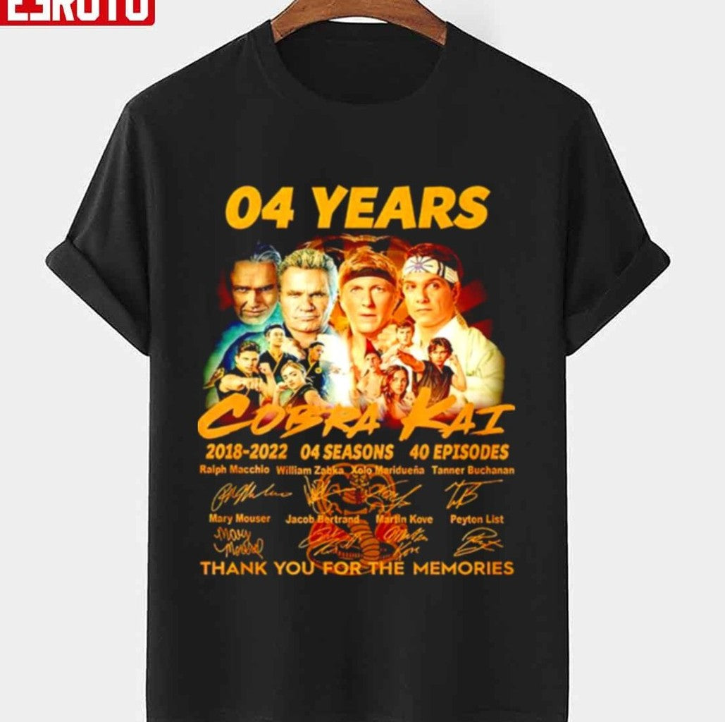 4 Years Of Cobra Kai With Signature Unisex T-Shirt