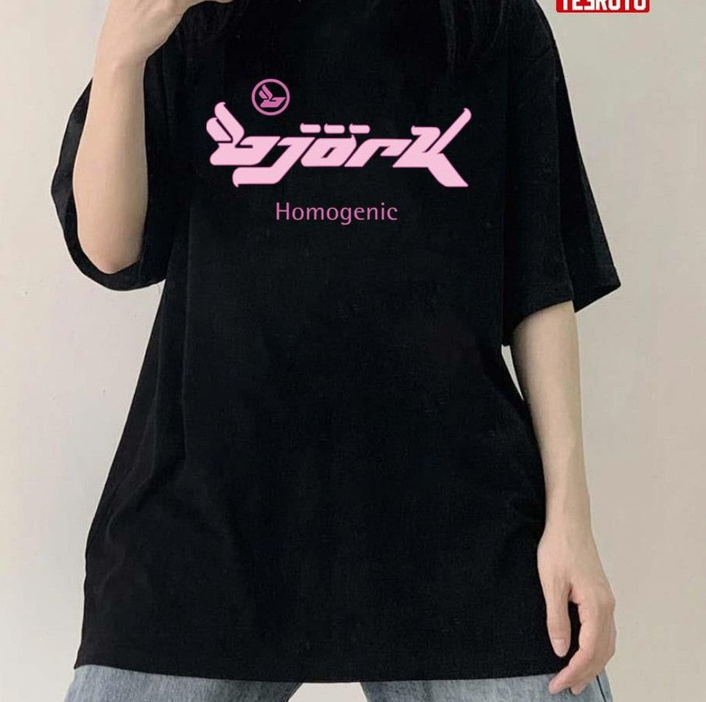 Bjork Homogenic Logo Pink Unisex T-shirt