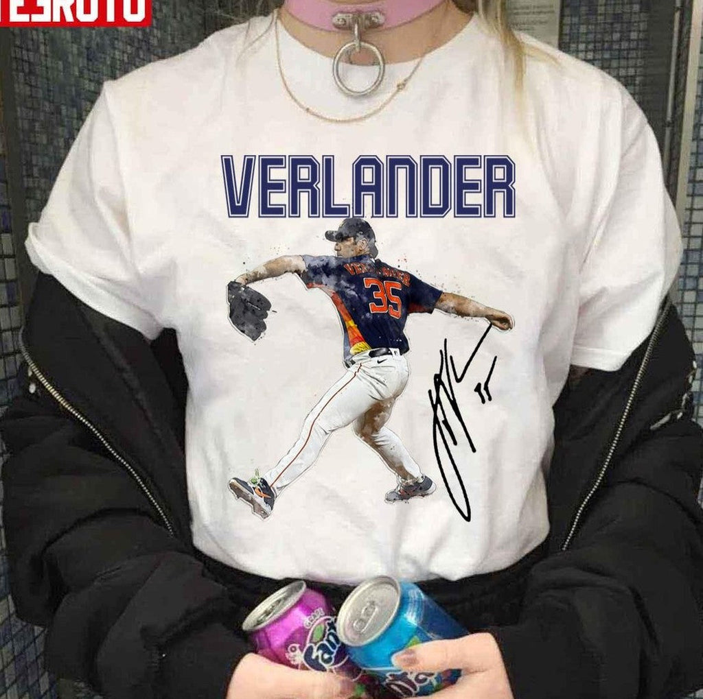 Signature Justin Verlander Baseball Houston Astros Unisex Hoodie