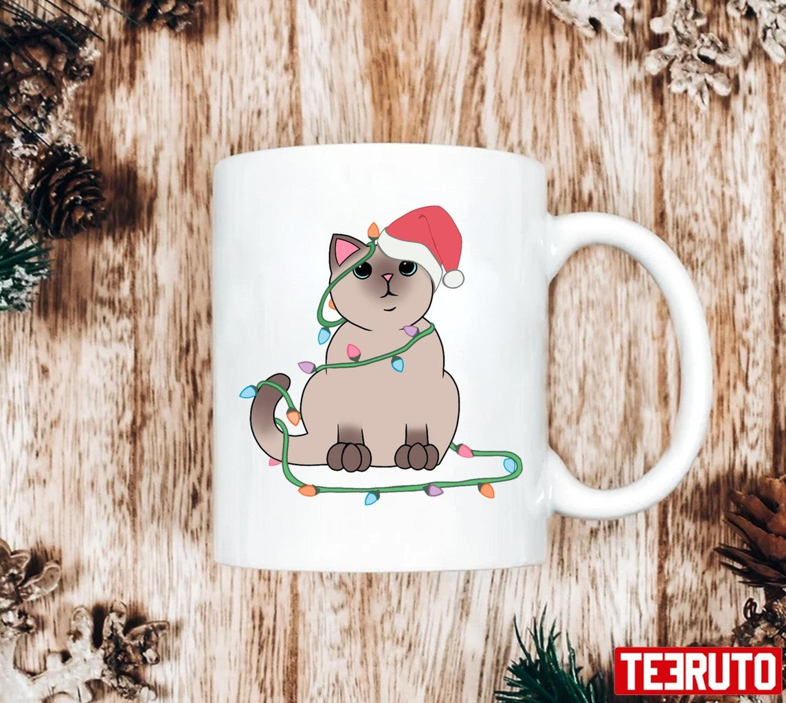 Siamese Cat Christmas Lights Unisex Sweatshirt