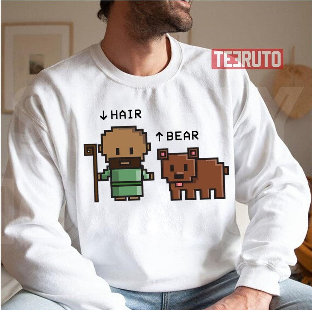 8 Bit Elisha And Bear Testament Unisex Sweatshirt