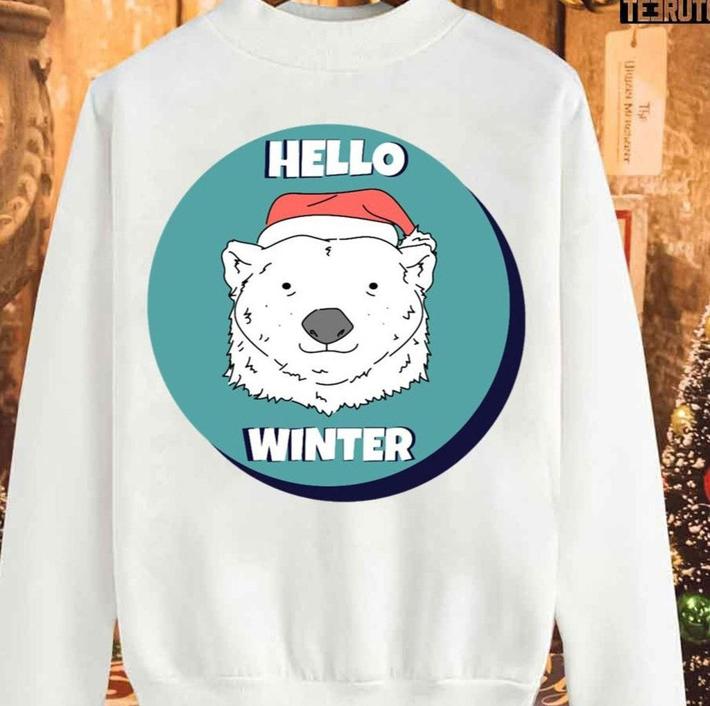 Santa Polar Bear 2023 Christmas Unisex Sweatshirt