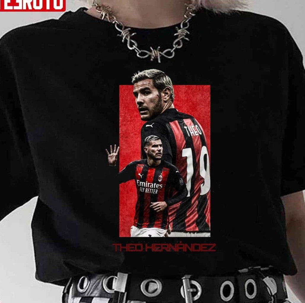Black Design France National Team Theo Hernandez Unisex Sweatshirt