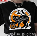 Black Cat Halloween Unisex T-Shirt