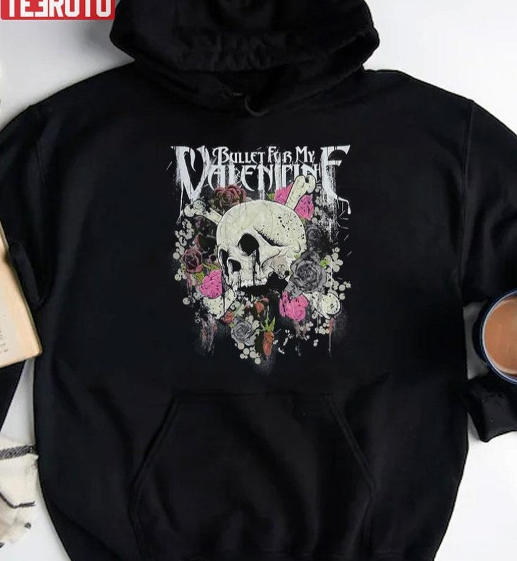 Skull And Roses Bullet For My Valentine Unisex T-Shirt