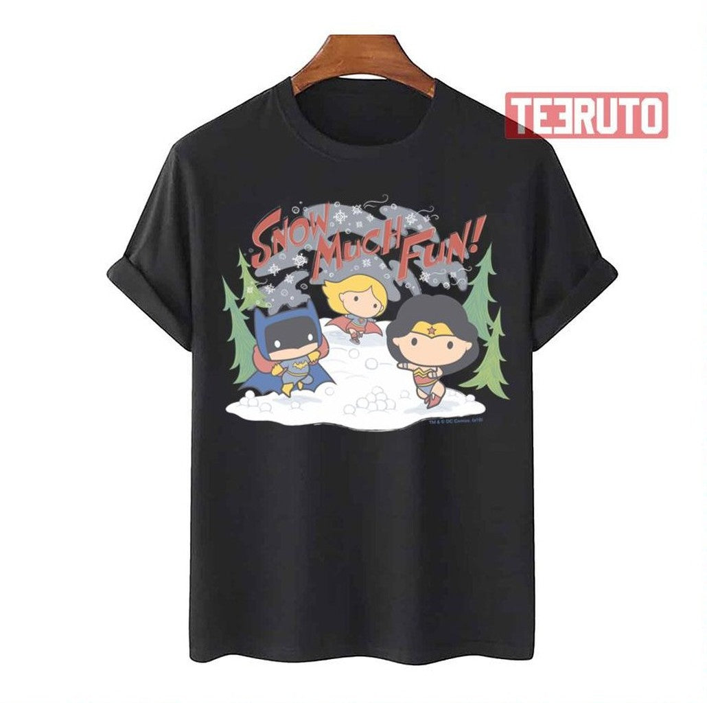 Snowball Fight Justice League Chibi Unisex T-Shirt