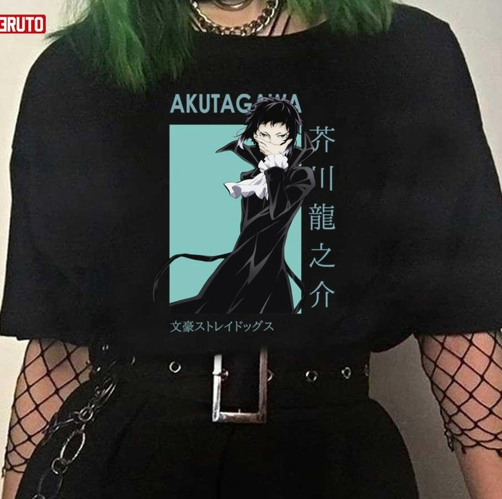 Anime Ryunosuke Akutagawa Bungou Stray Dogs Card Unisex T-Shirt