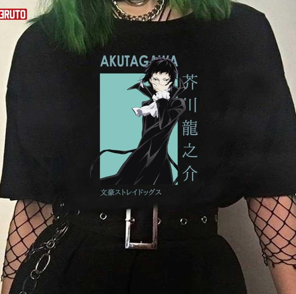 Anime Ryunosuke Akutagawa Bungou Stray Dogs Card Unisex T-Shirt