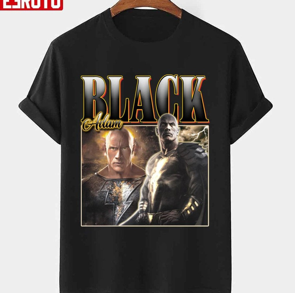 Black Adam Dwayne Johnson Portrait Retro Homepage 90s Unisex T-Shirt
