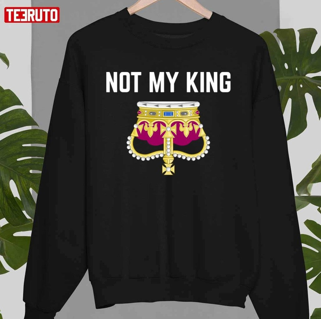 Not My King Charles III Upside Down Crown Unisex T-shirt