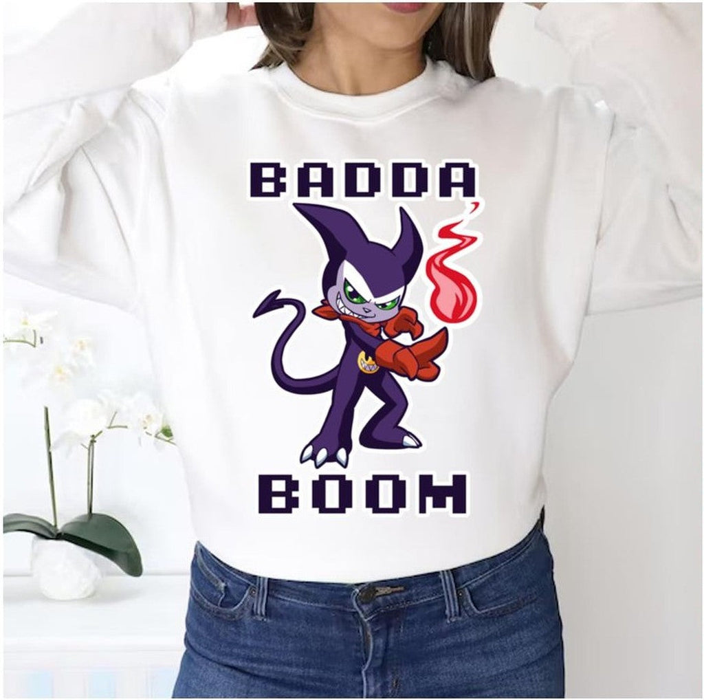 Badda Boom Fire Digimon Unisex Sweatshirt